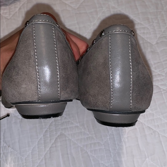 Corso Como Grey Leather Flats sz 6 - Picture 5 of 7